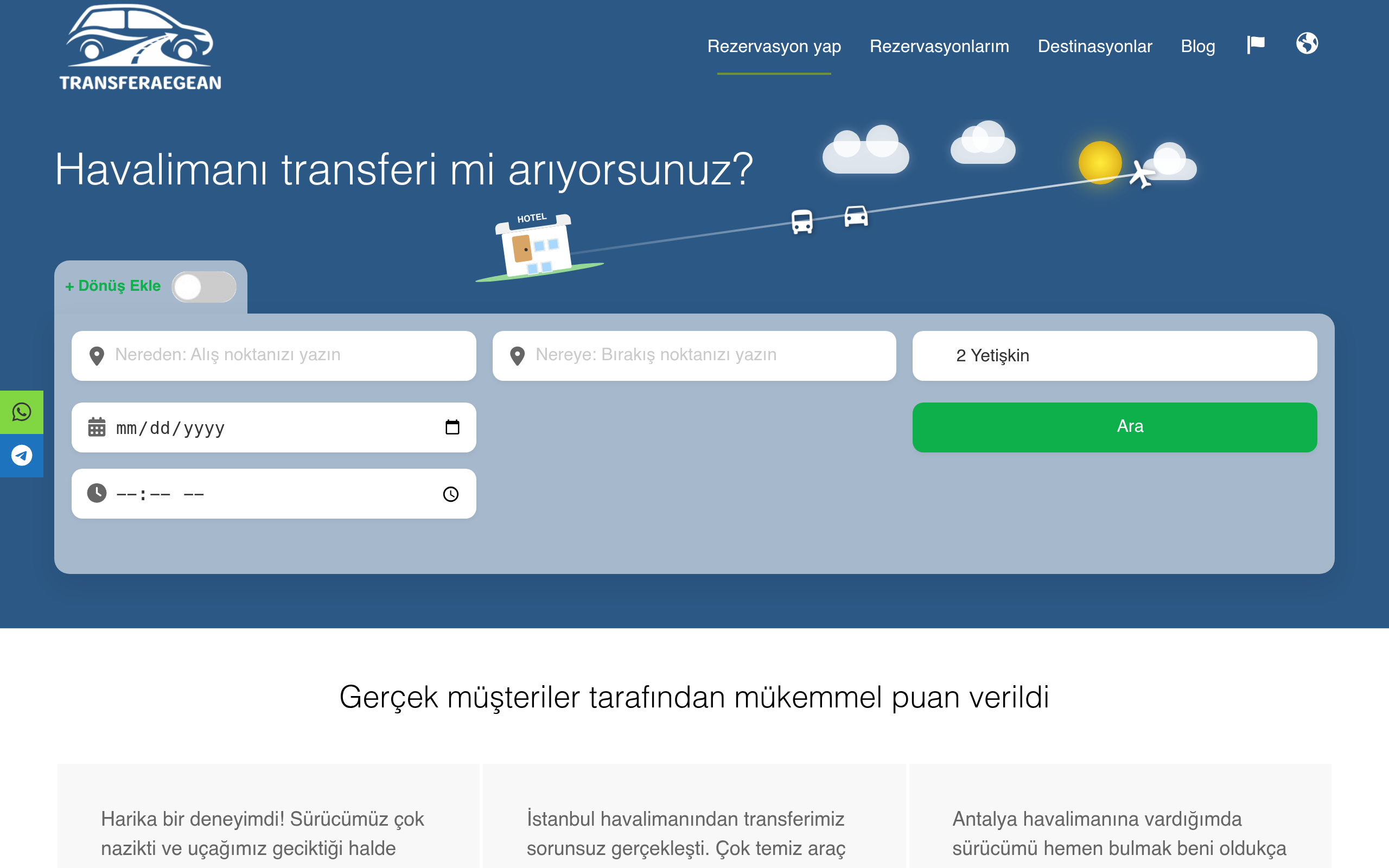 Transferaegean.com ekran görüntüsü